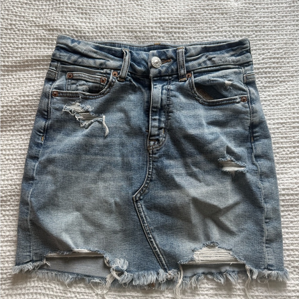 American Eagle Outfitters Blue Mini Skirt